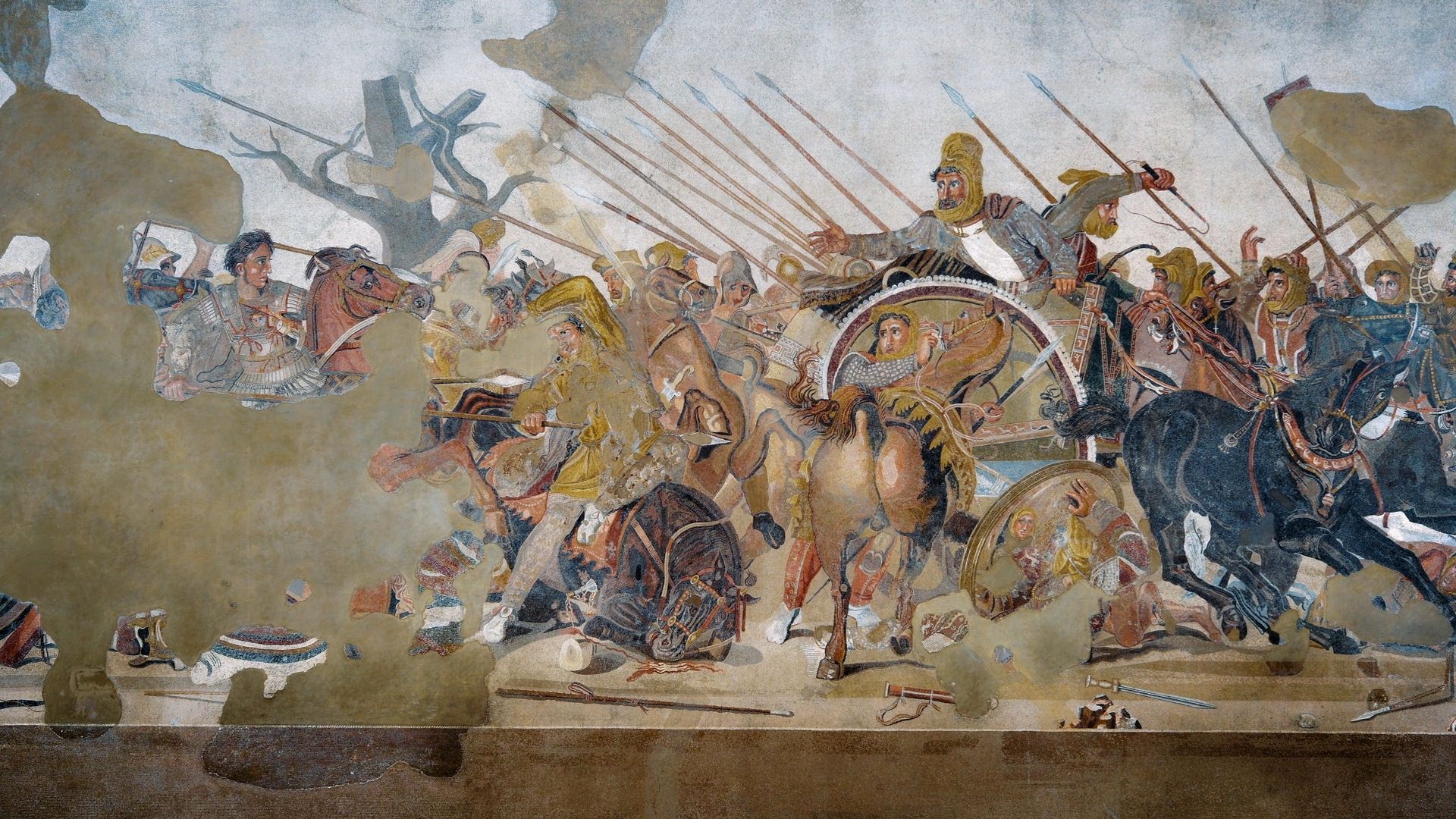 IL VOLTO DI ALESSANDRO.  IL RESTAURO DEL MOSAICO DI ALESSANDRO E DARIO